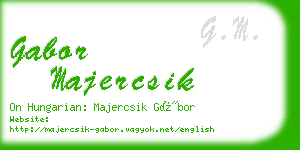 gabor majercsik business card